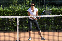Der Tennisplatz.